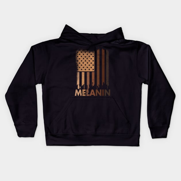 Melanin T-Shirt Drippin Melanin Black Pride Shirt For African American Queen King Women Men Kids Hoodie by Otis Patrick